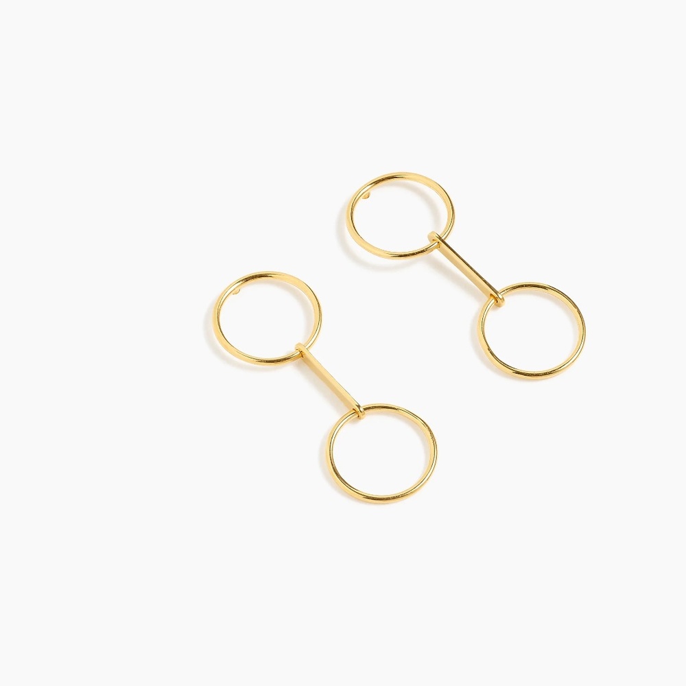 J.Crew Demi-Fine 14k Vermeil Double‎ Circle Earring